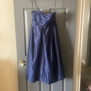 Melissa Sweet navy satin dress